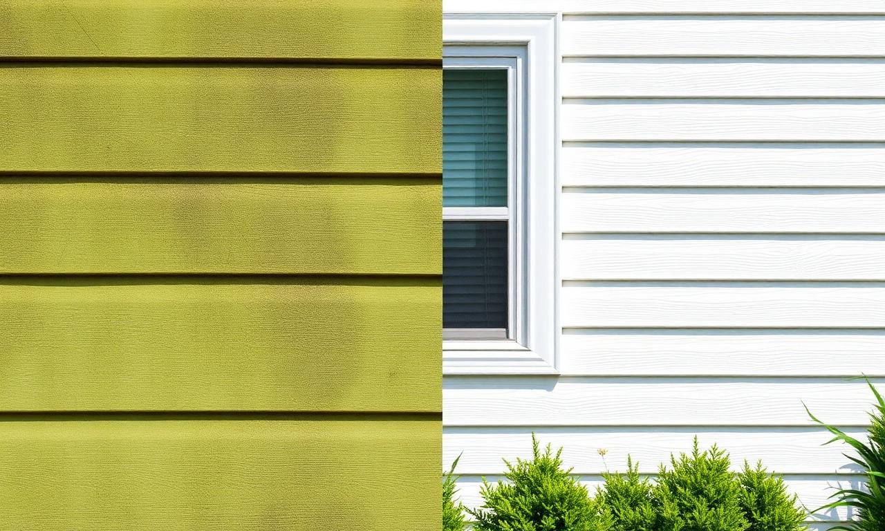 Algae-stained siding restored